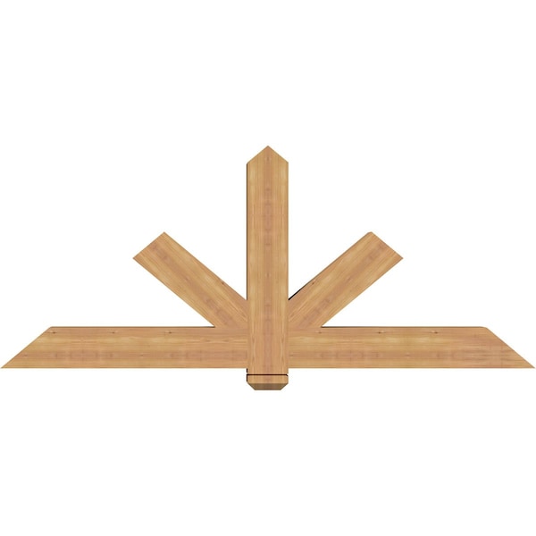 Ekena Millwork Kennewick Timber Gable Bracket, Western Red Cedar, 72"W x 30"H x 5 1/2"D x 5 1/2"F, 10/12 Pitch GBW072X30X0606KEN00SWR - main